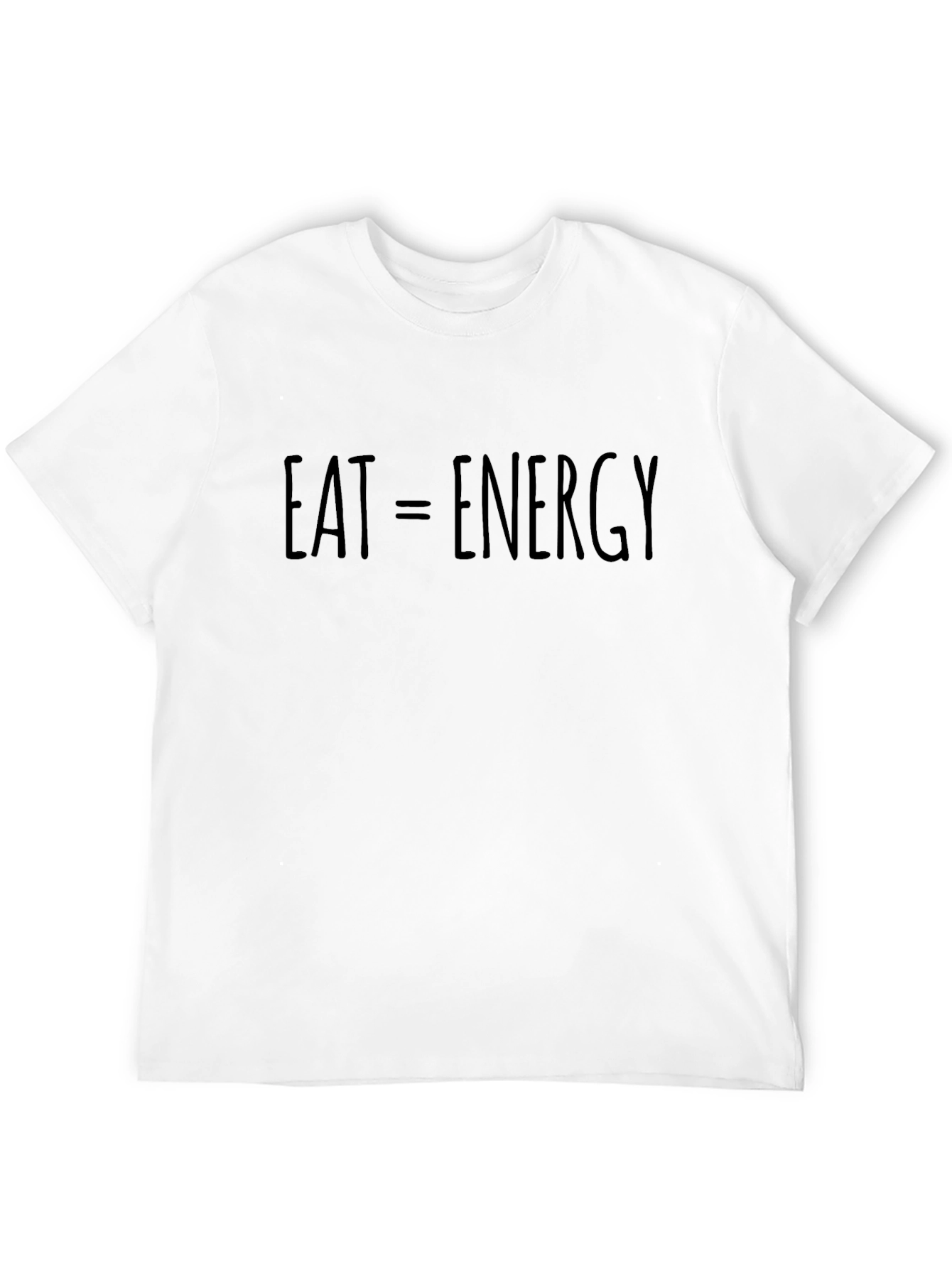 Eat Equals Energy Graphic Tee - Black Casual Fit