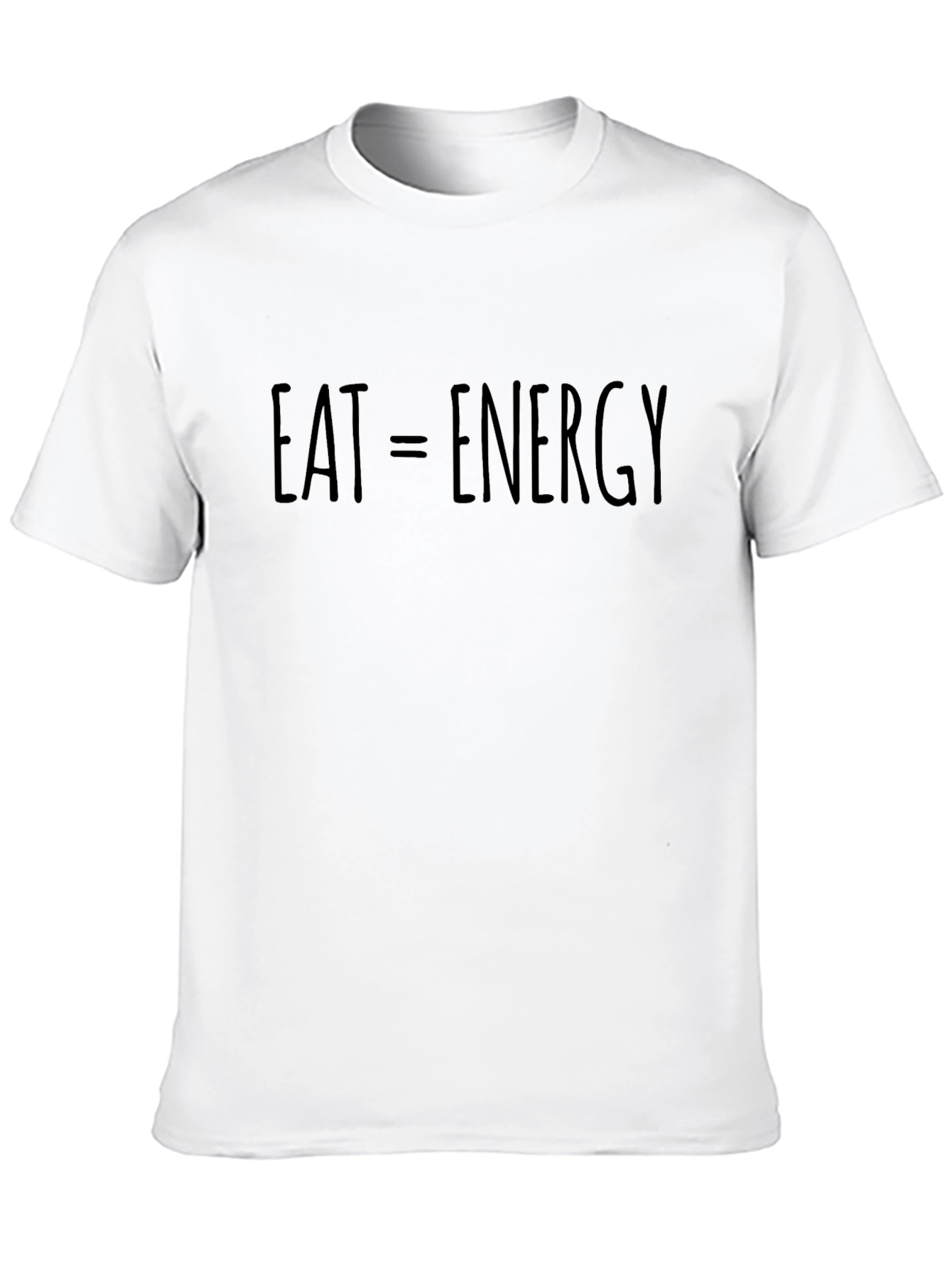 Eat Equals Energy Graphic Tee - Black Casual Fit