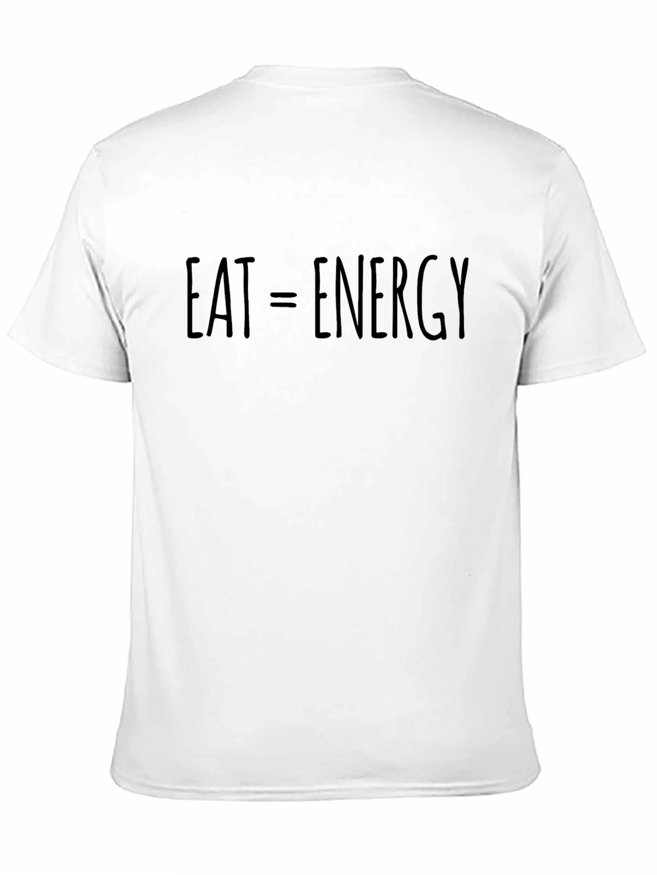 Eat Equals Energy Graphic Tee - Black Casual Fit