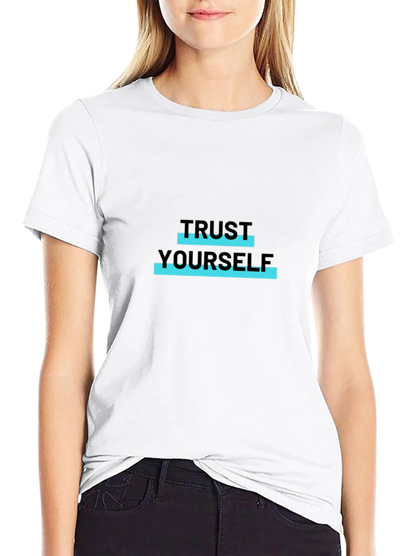 Trust Yourself Black Graphic T-Shirt