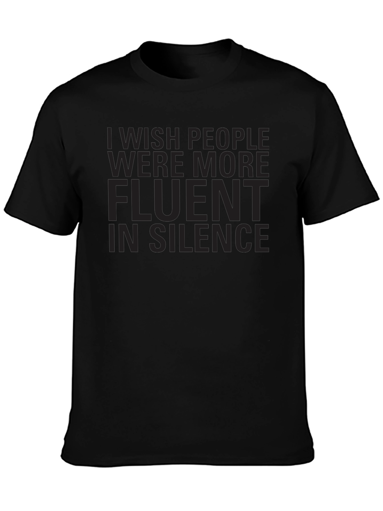 Fluent in Silence Graphic Tee - Black