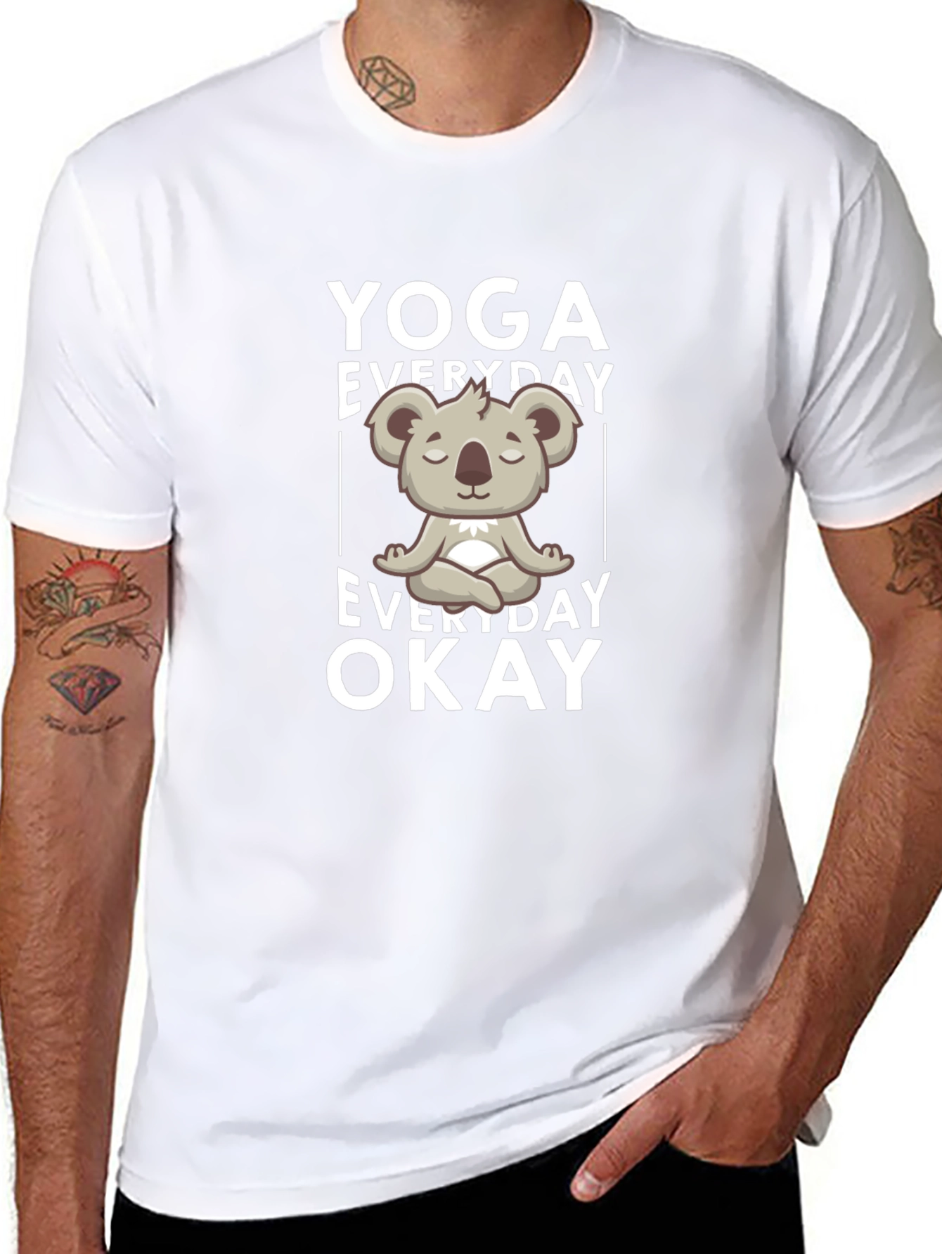 Yoga Koala Bear Graphic Tee - Everyday Okay