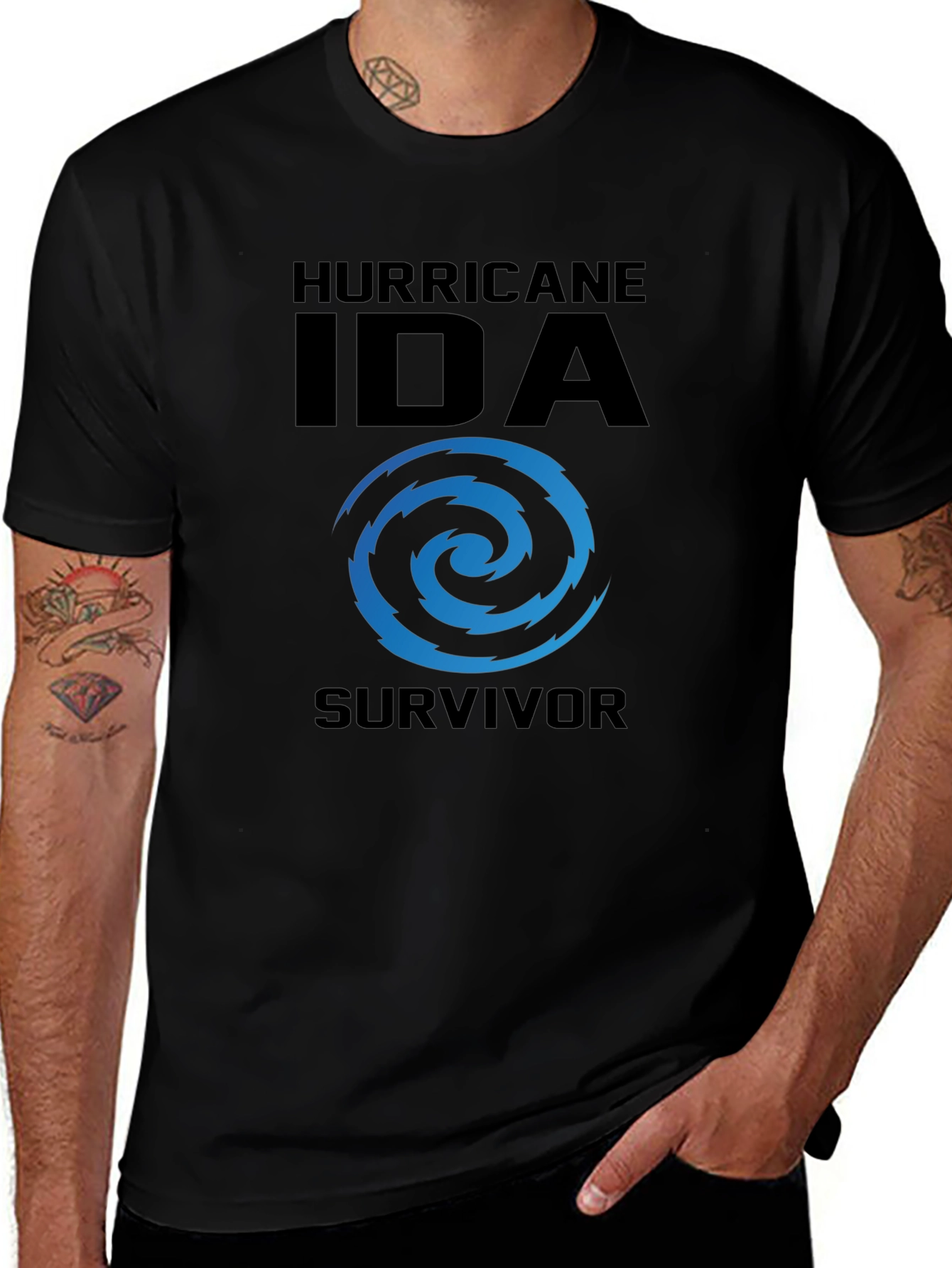 Hurricane IDA Survivor Graphic T-Shirt