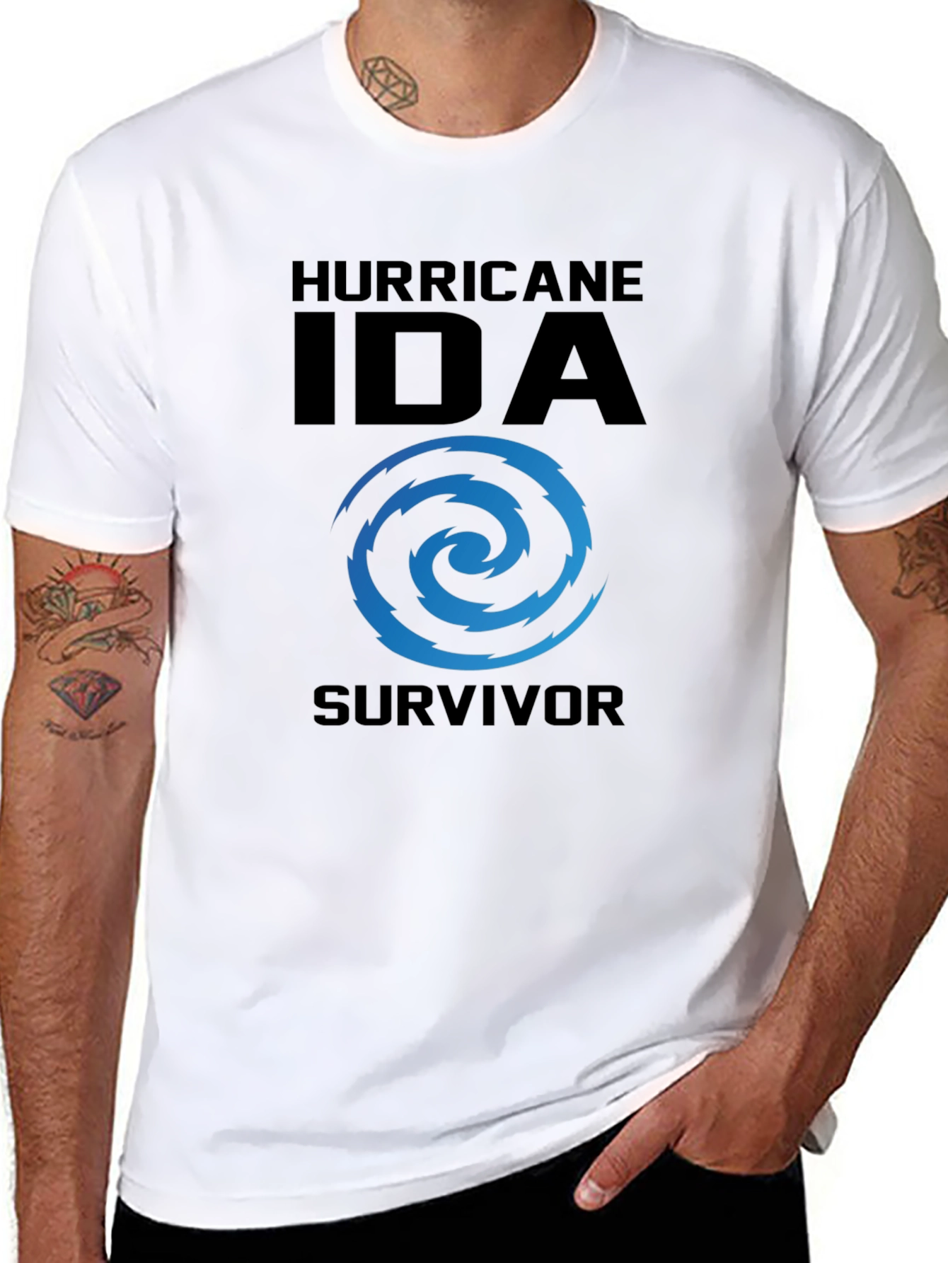 Hurricane IDA Survivor Graphic T-Shirt