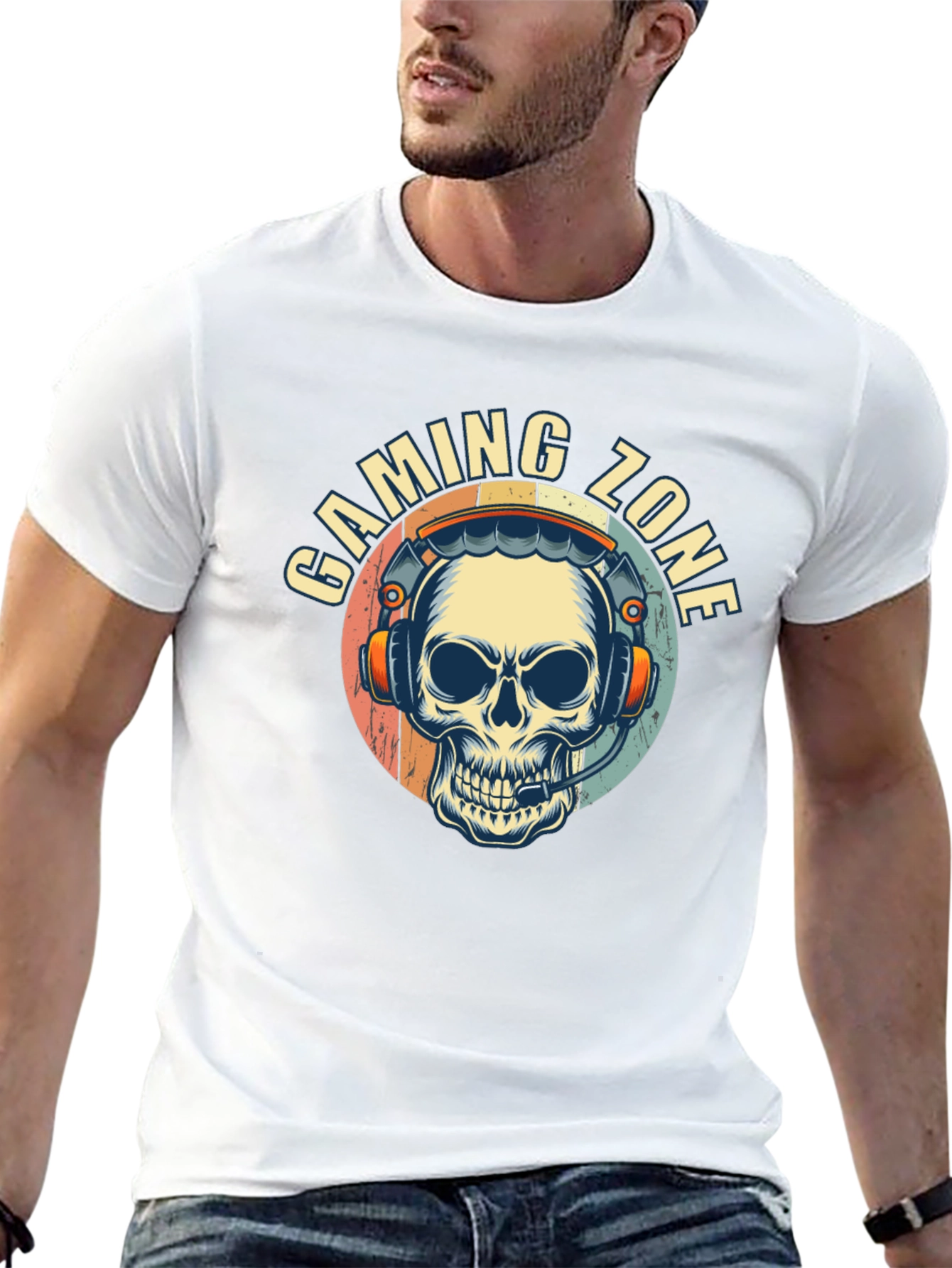 Gaming Zone Skull Graphic Tee