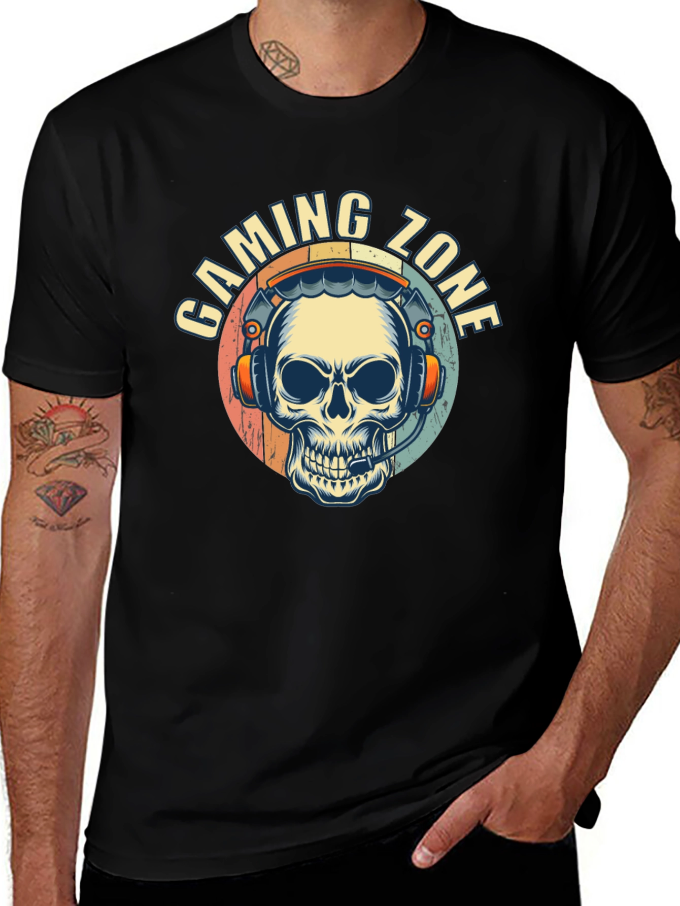 Gaming Zone Skull Graphic Tee