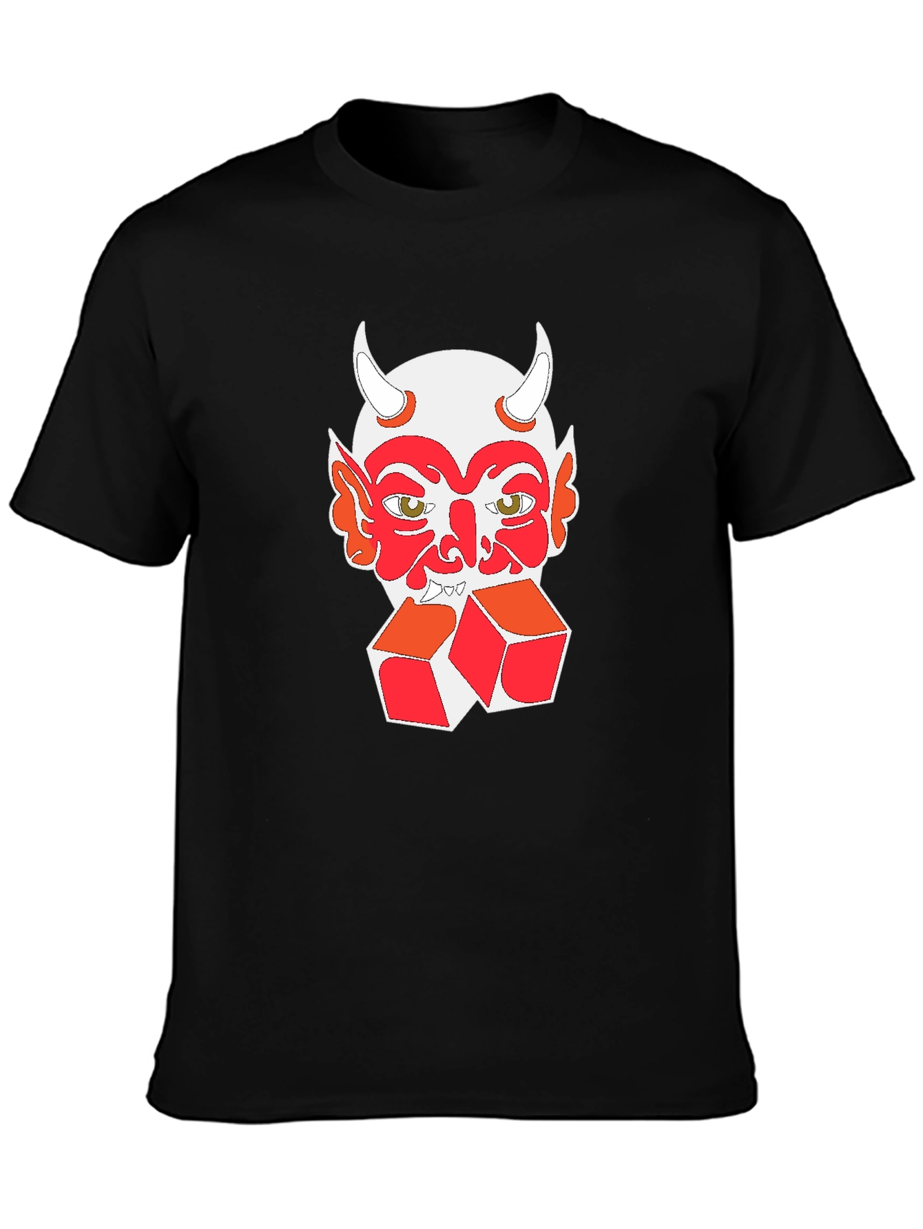 Devil Dice Graphic Tee - Black Cotton Casual Shirt