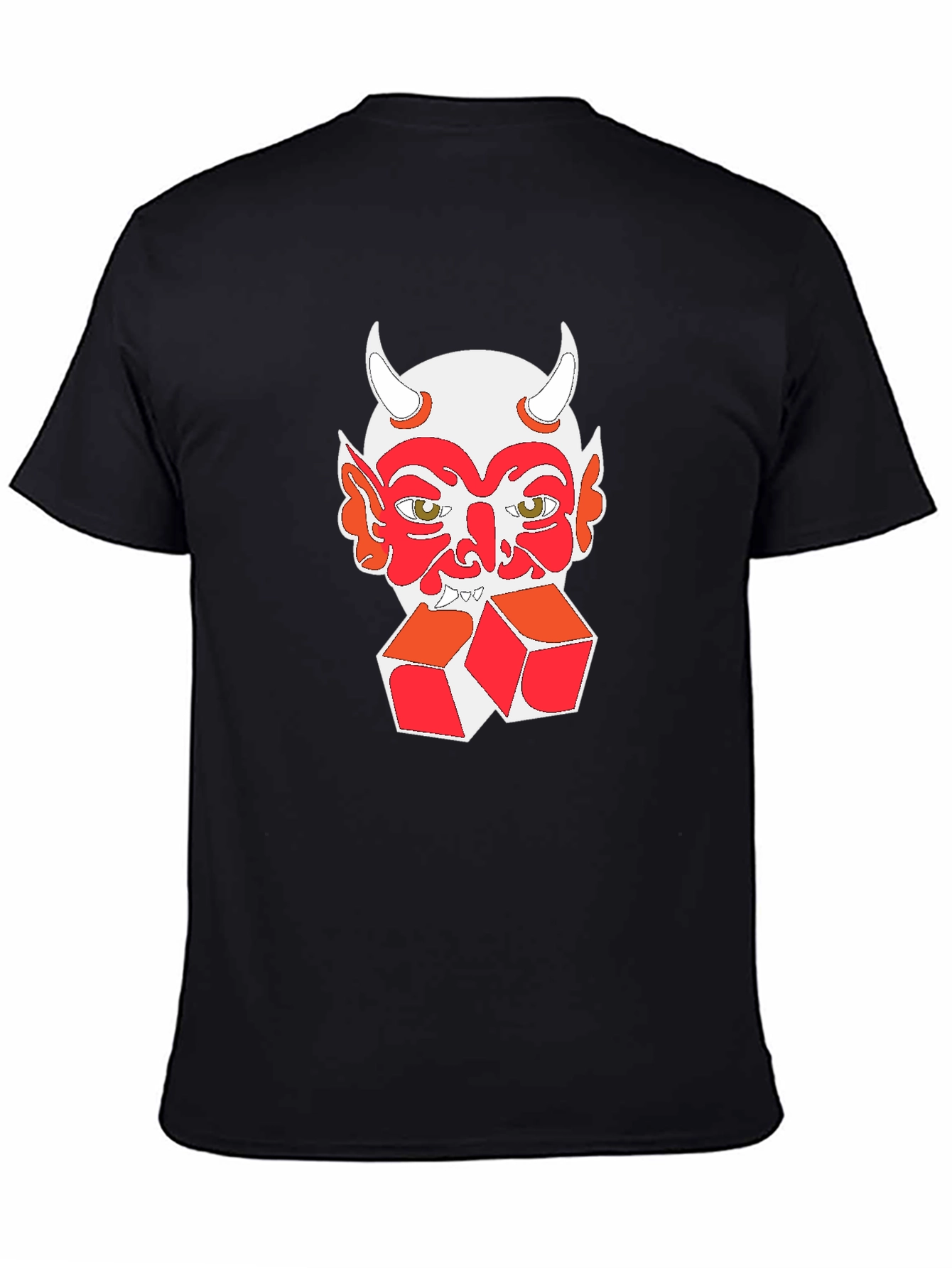 Devil Dice Graphic Tee - Black Cotton Casual Shirt