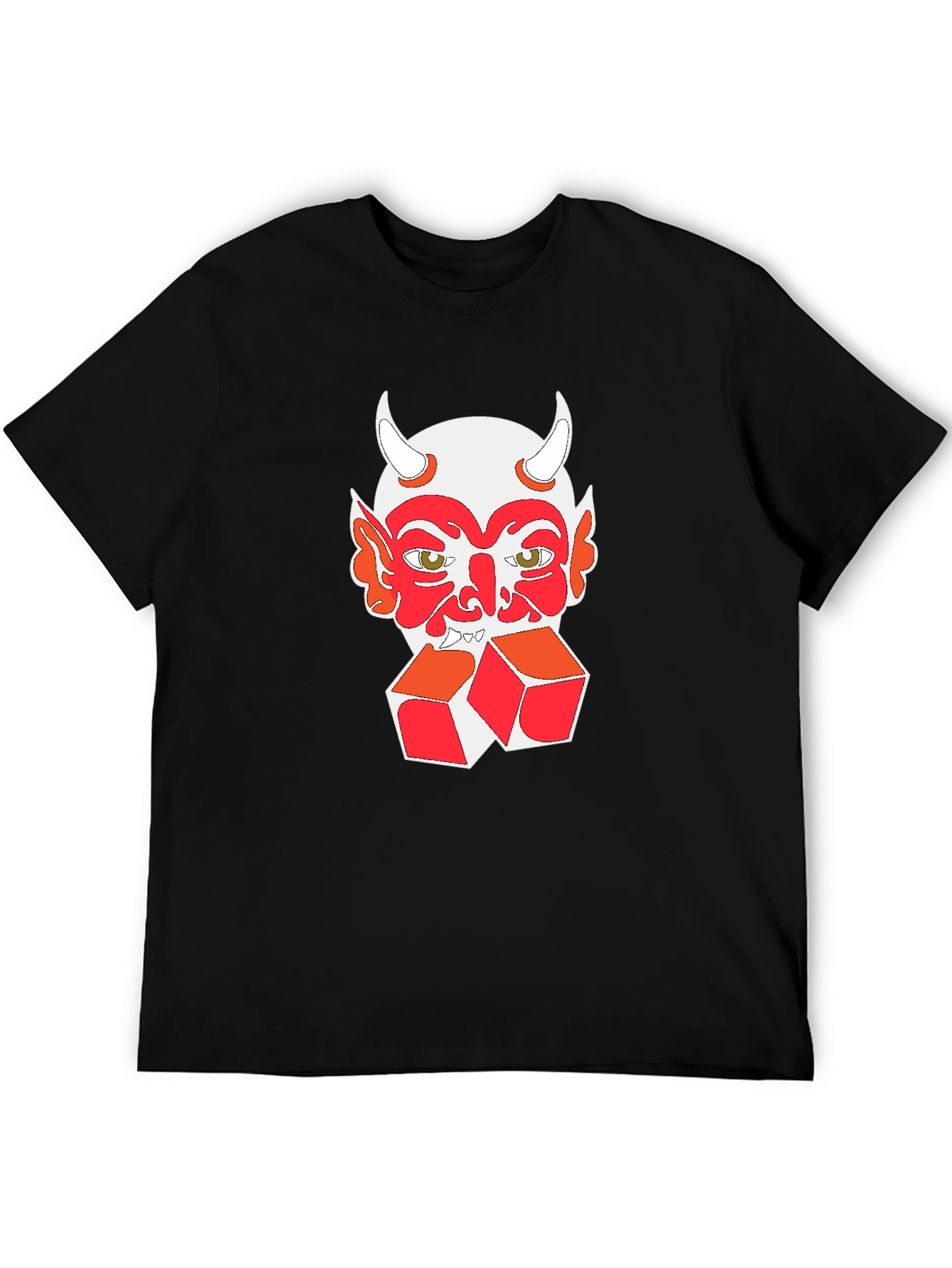 Devil Dice Graphic Tee - Black Cotton Casual Shirt