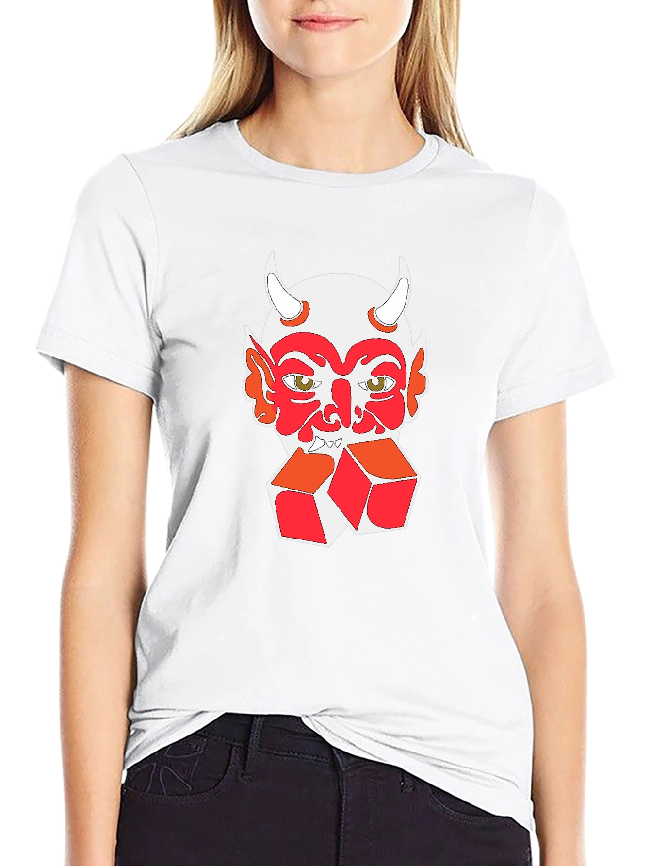 Devil Dice Graphic Tee - Black Cotton Casual Shirt