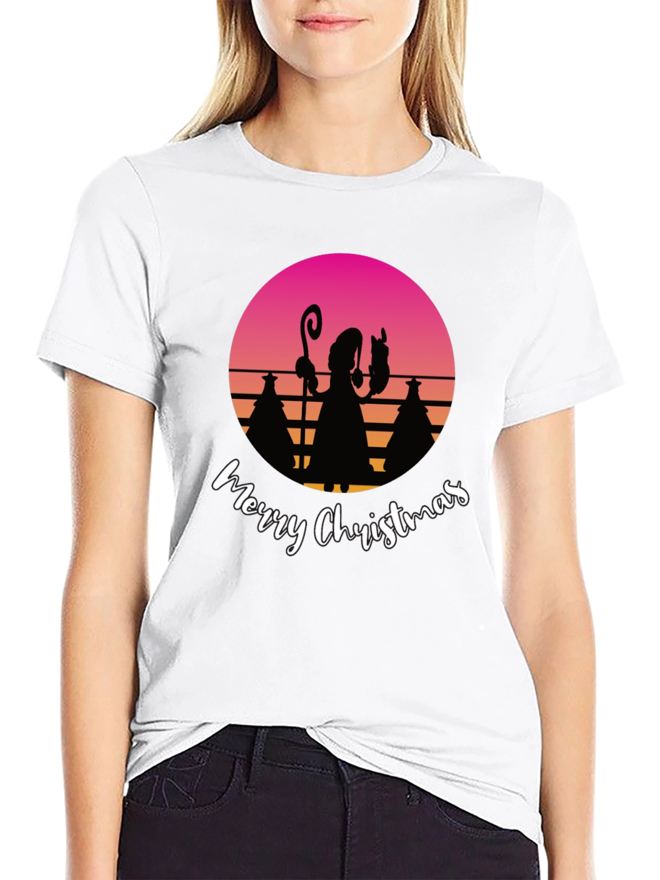 Retro Christmas Silhouette T-Shirt