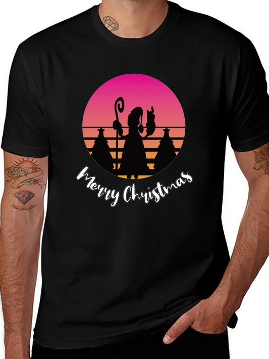 Retro Christmas Silhouette T-Shirt