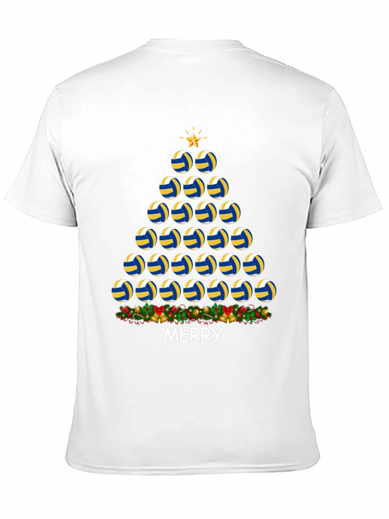 Volleyball Christmas Tree T-Shirt