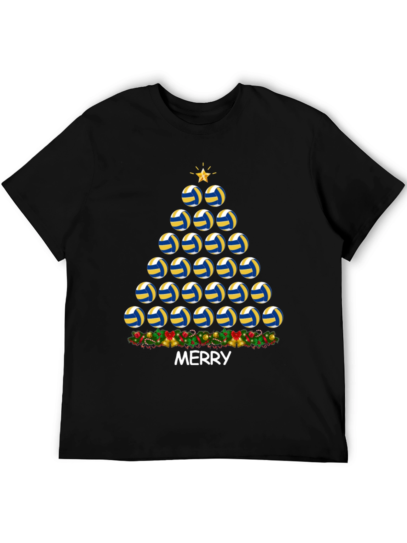 Volleyball Christmas Tree T-Shirt