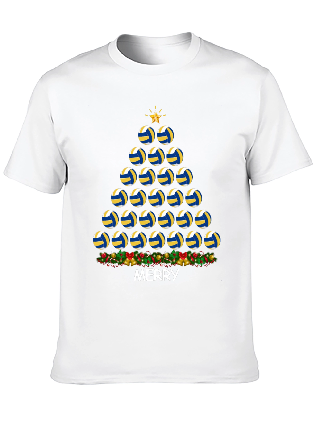 Volleyball Christmas Tree T-Shirt