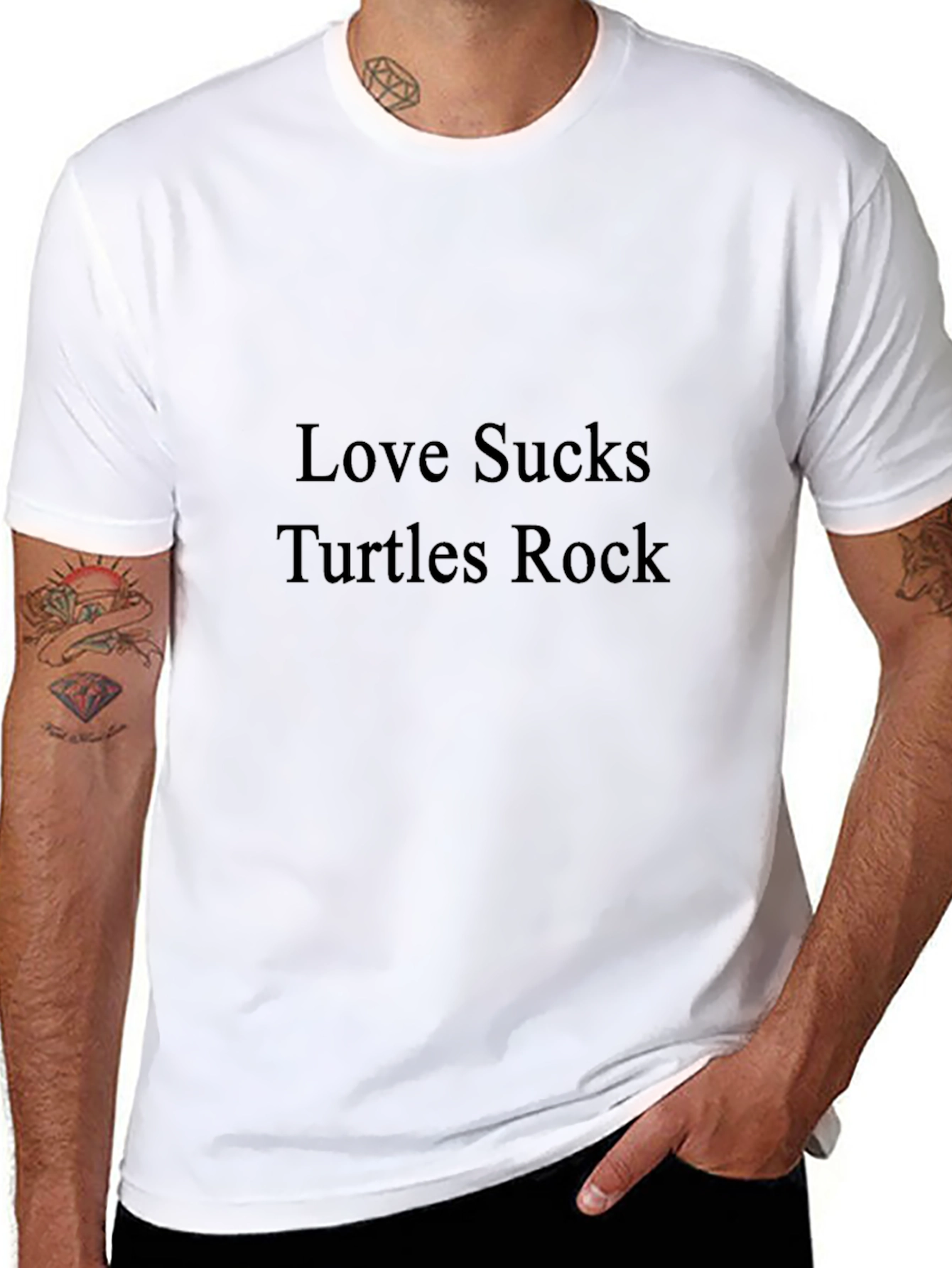 Love Sucks Turtles Rock Graphic Tee