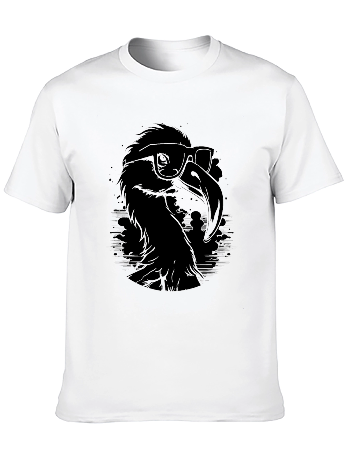 Cool Flamingo Graphic Tee - Black Cotton T-Shirt
