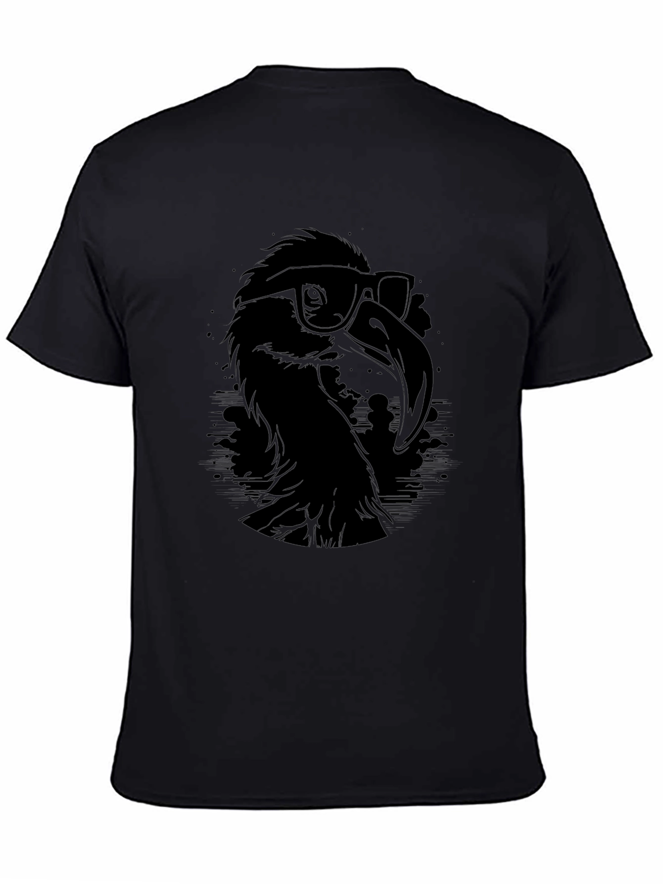 Cool Flamingo Graphic Tee - Black Cotton T-Shirt