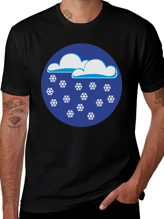 Snowy Day Black T-Shirt