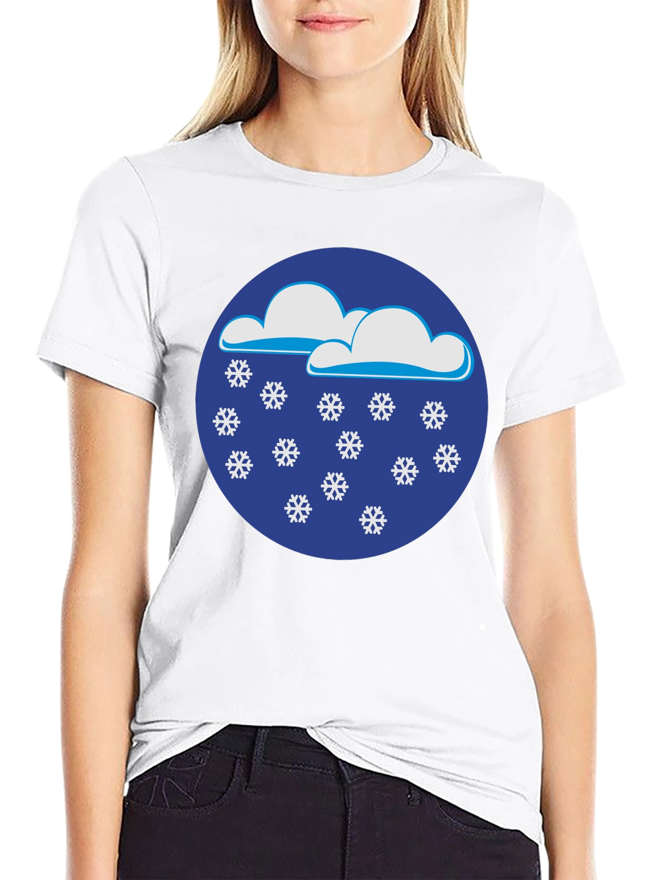 Snowy Day Black T-Shirt