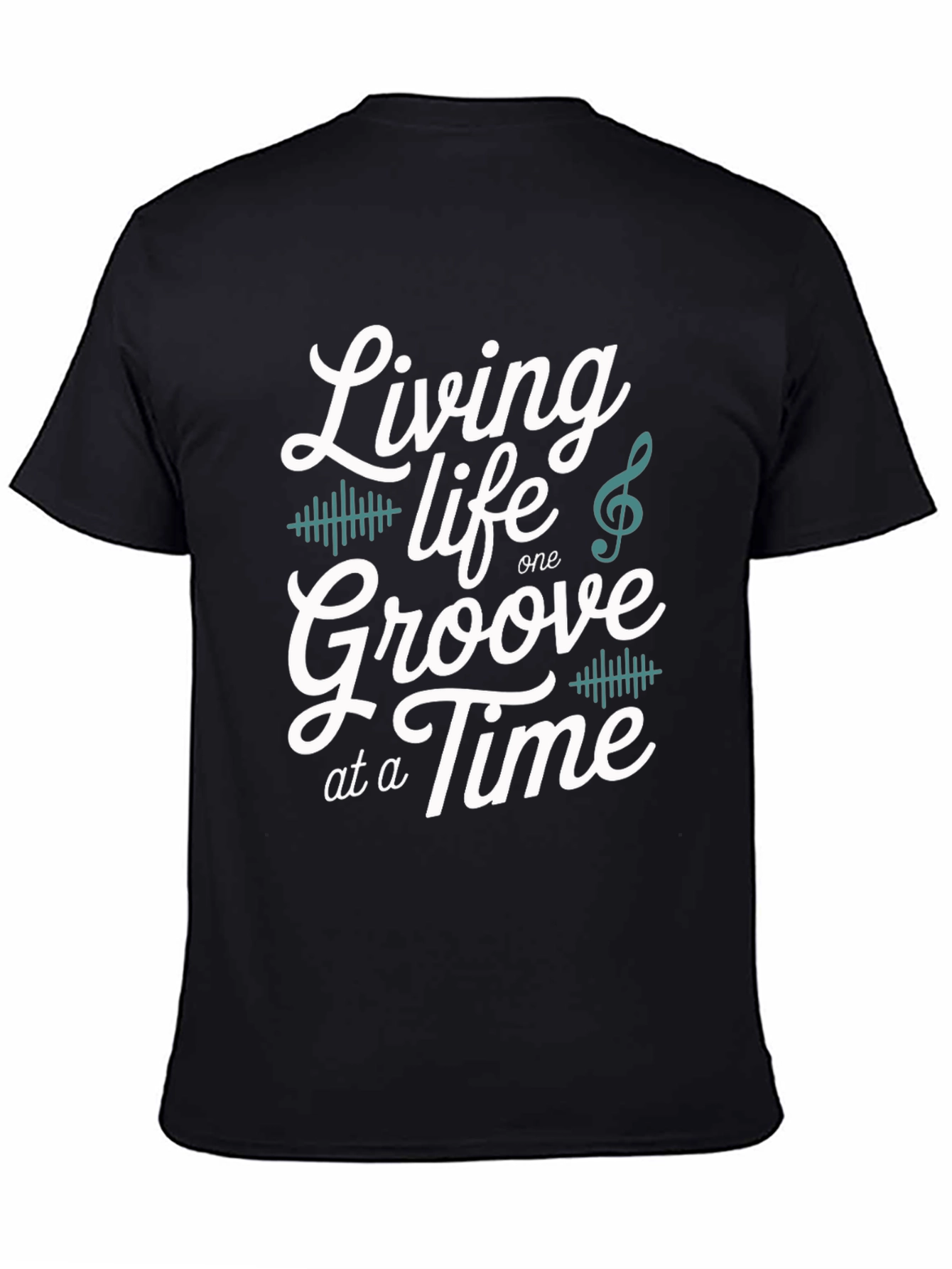 Living Life One Groove at a Time Black T-Shirt