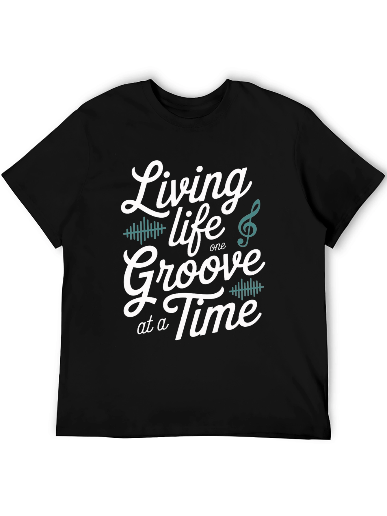 Living Life One Groove at a Time Black T-Shirt