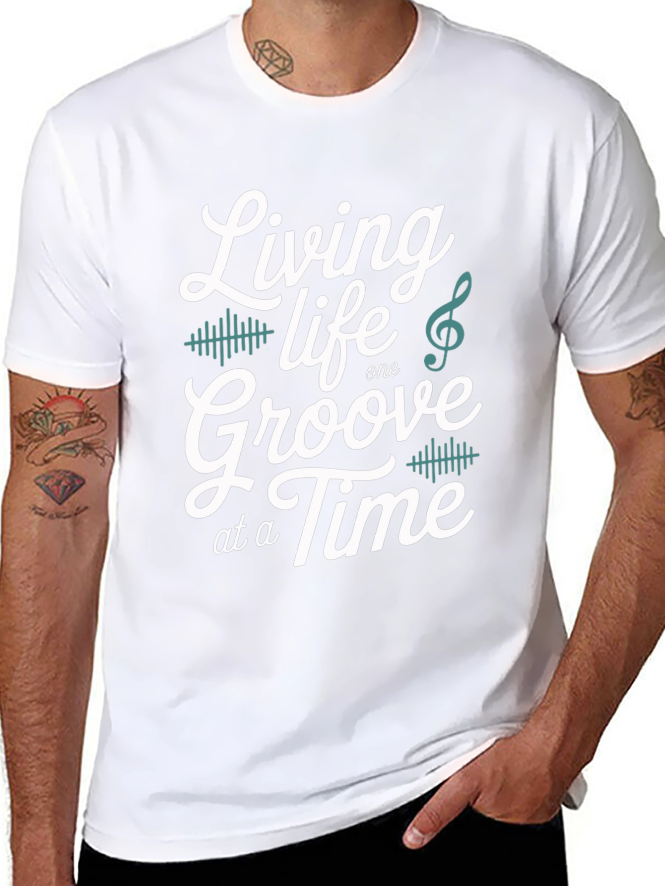 Living Life One Groove at a Time Black T-Shirt