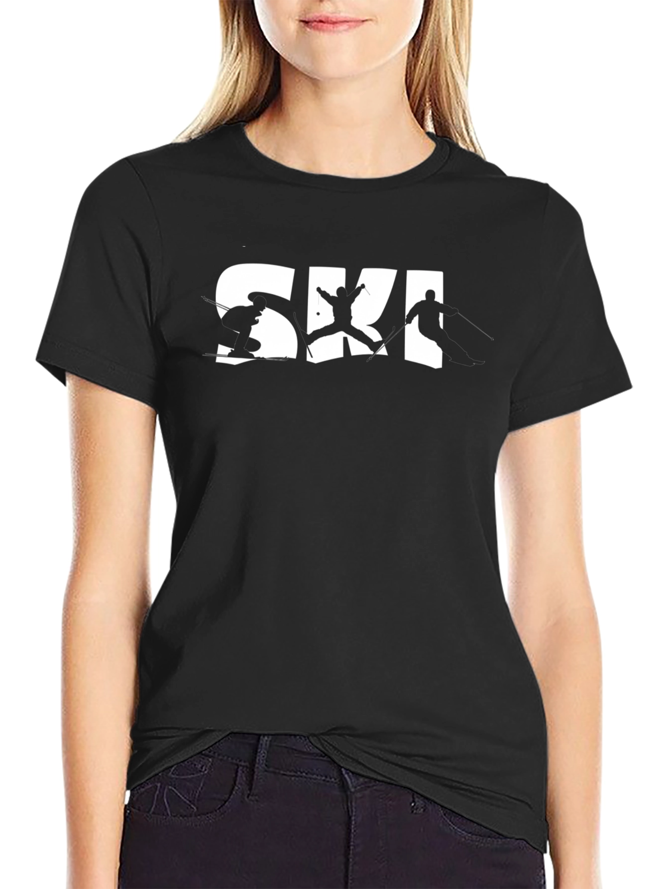 Ski Graphic Black T-Shirt