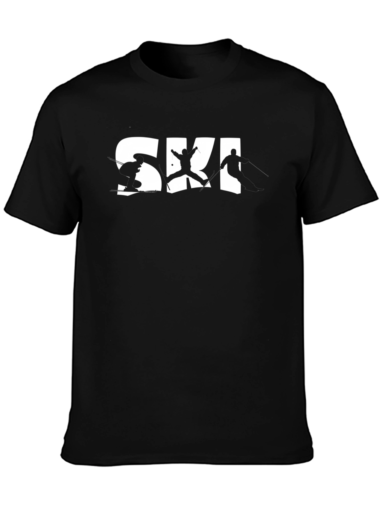 Ski Graphic Black T-Shirt