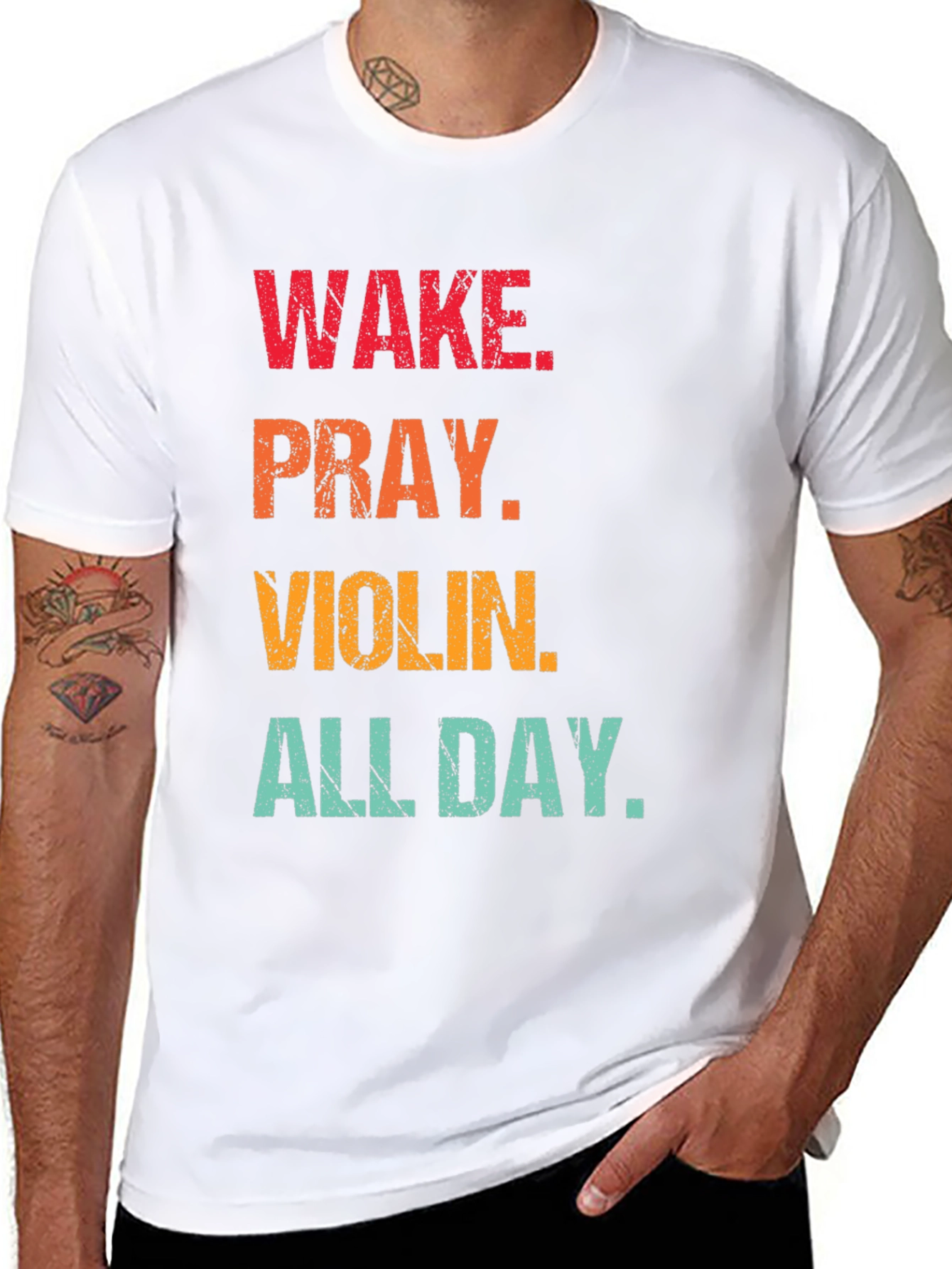 Wake Pray Violin All Day T-Shirt