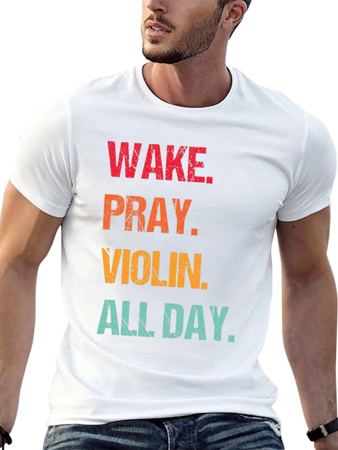Wake Pray Violin All Day T-Shirt