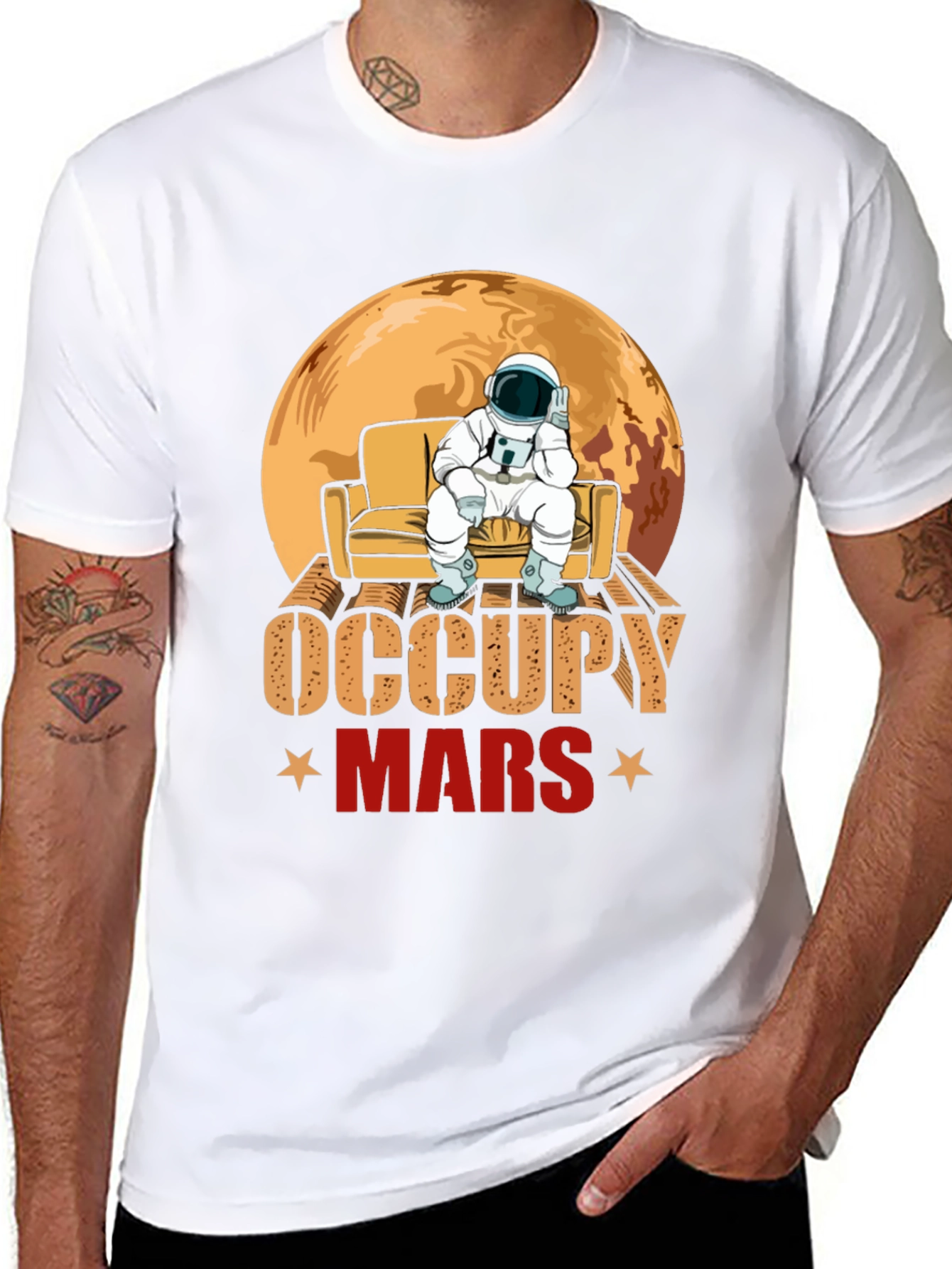 Occupy Mars Astronaut Graphic T-Shirt