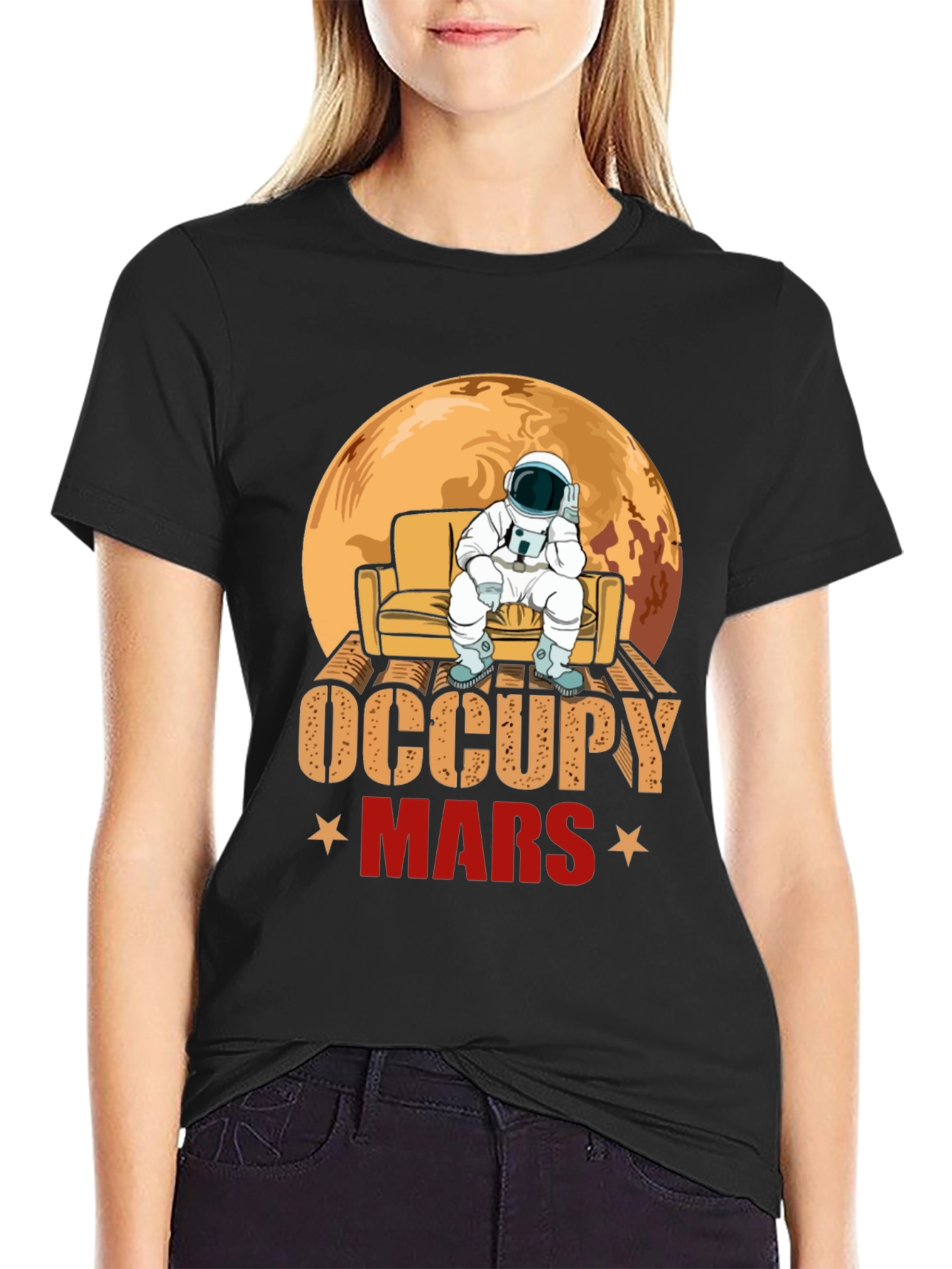 Occupy Mars Astronaut Graphic T-Shirt