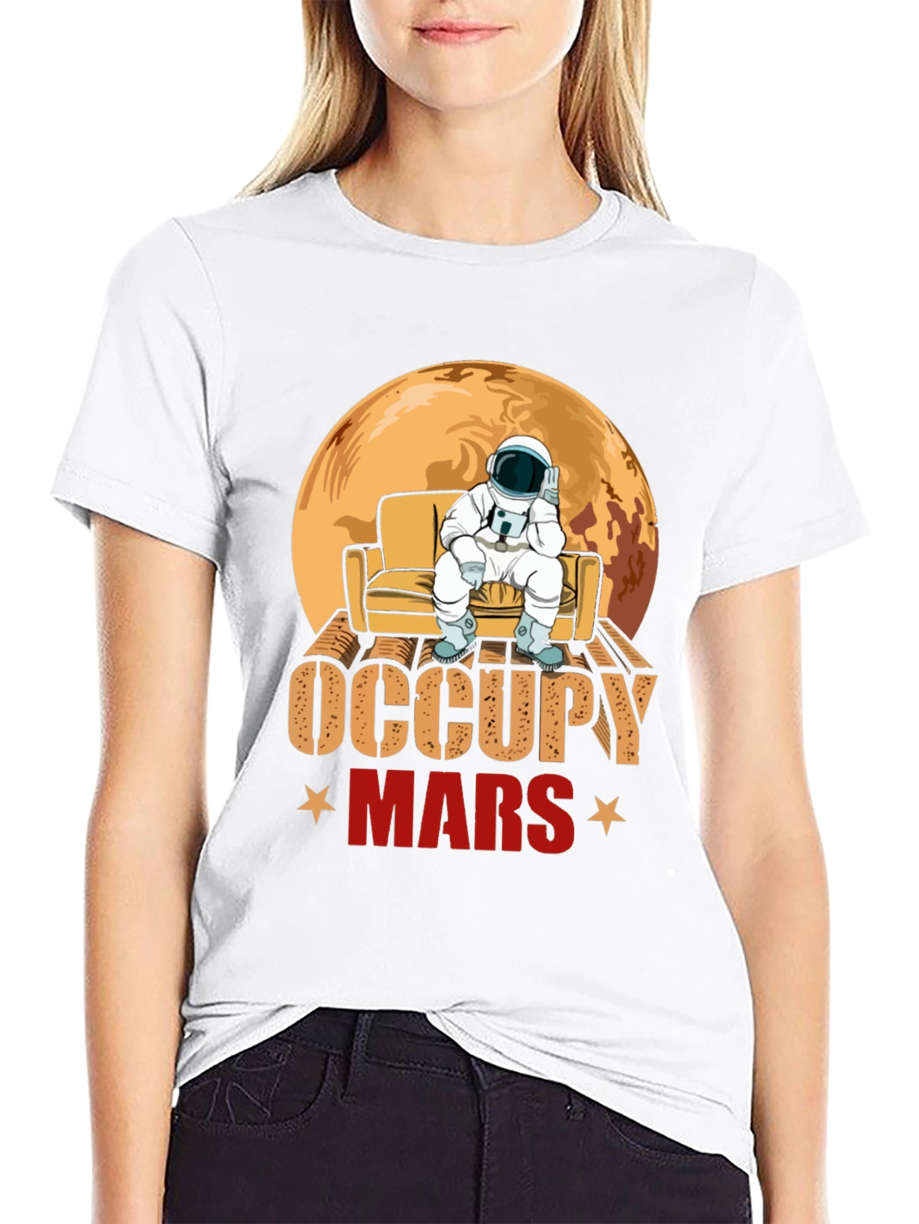 Occupy Mars Astronaut Graphic T-Shirt