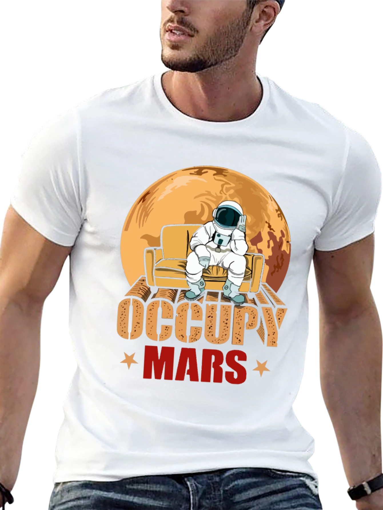 Occupy Mars Astronaut Graphic T-Shirt