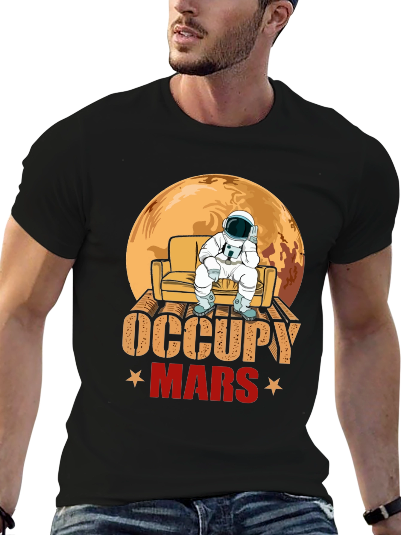 Occupy Mars Astronaut Graphic T-Shirt