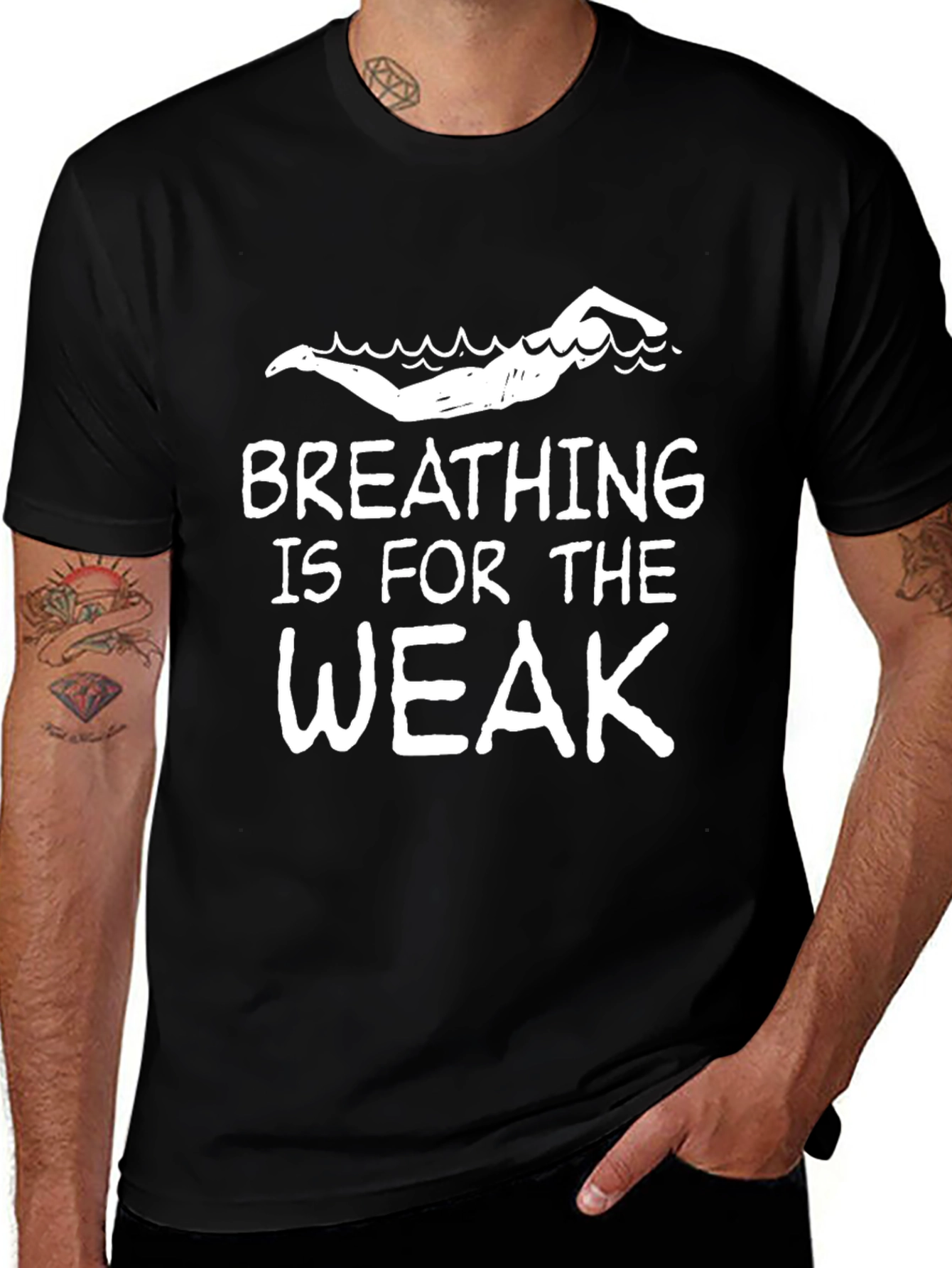 Breathing is for the Weak Swimmer T-Shirt