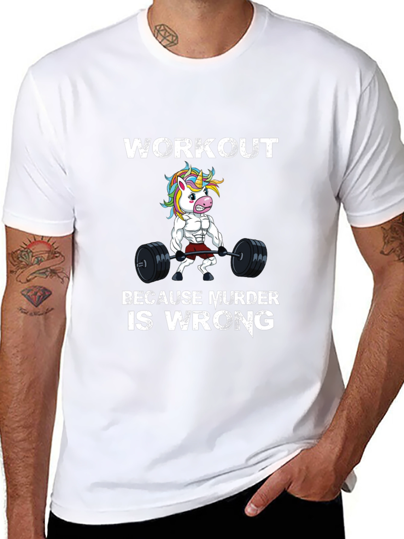 Workout Because Murder is Wrong T-Shirt