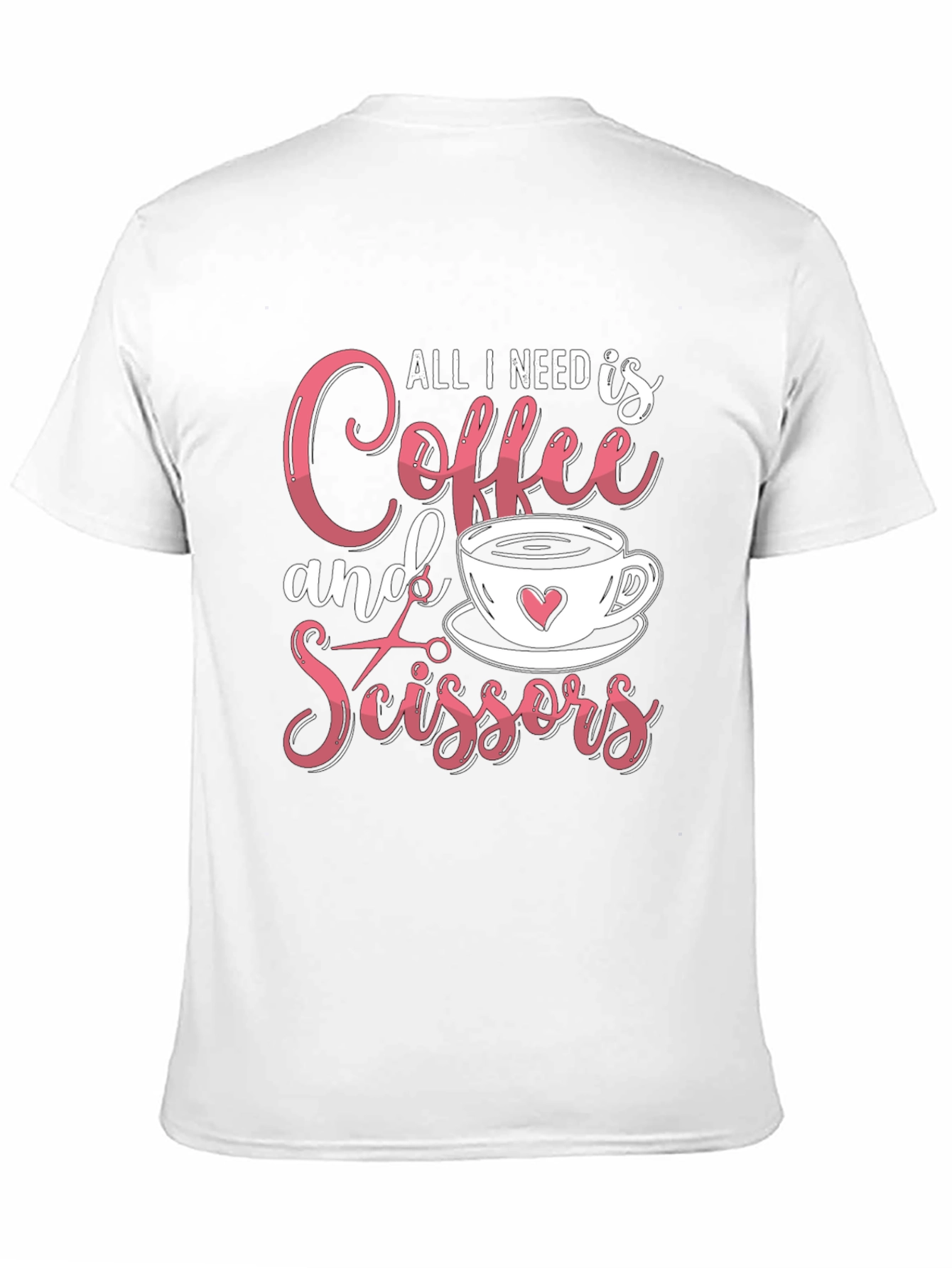 Coffee and Scissors Graphic Tee - Black