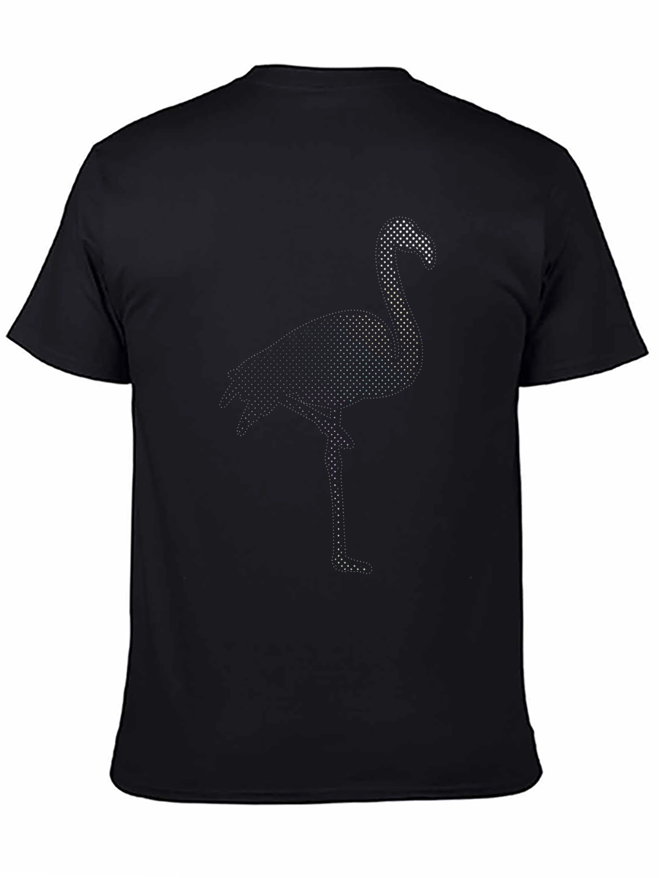 Mens Black Flamingo Graphic Tee