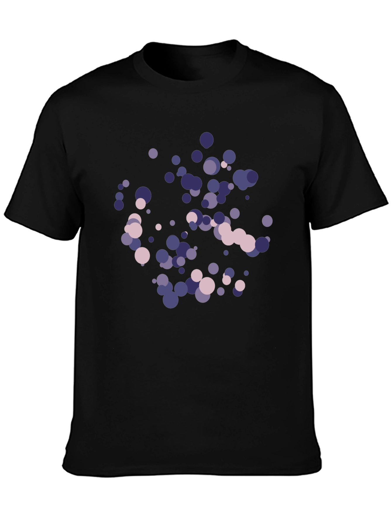 Abstract Dots Graphic Black T-Shirt