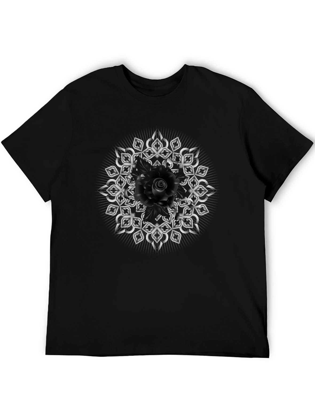 Gothic Rose Mandala T-Shirt