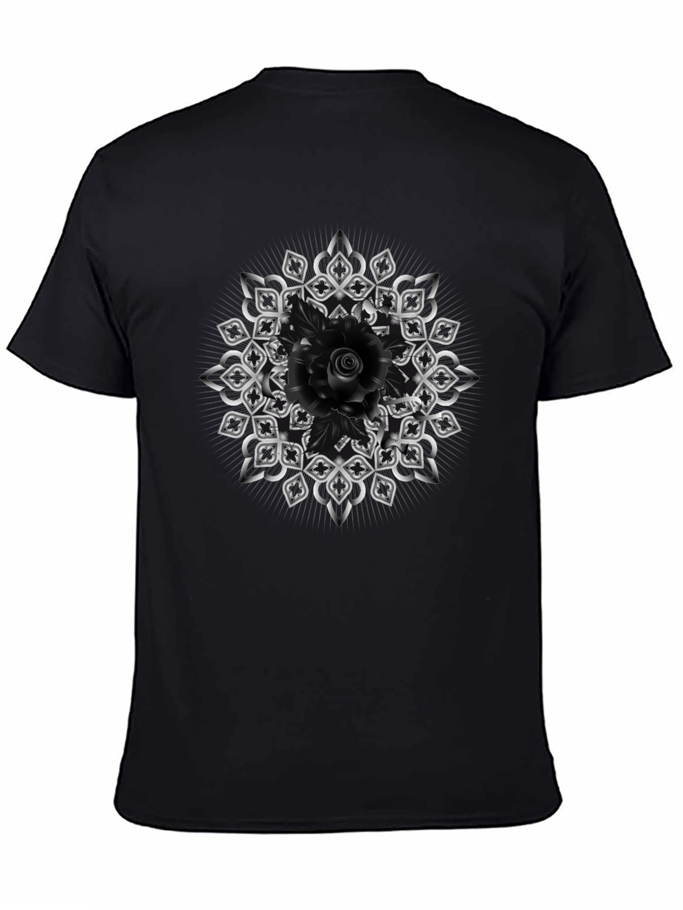 Gothic Rose Mandala T-Shirt