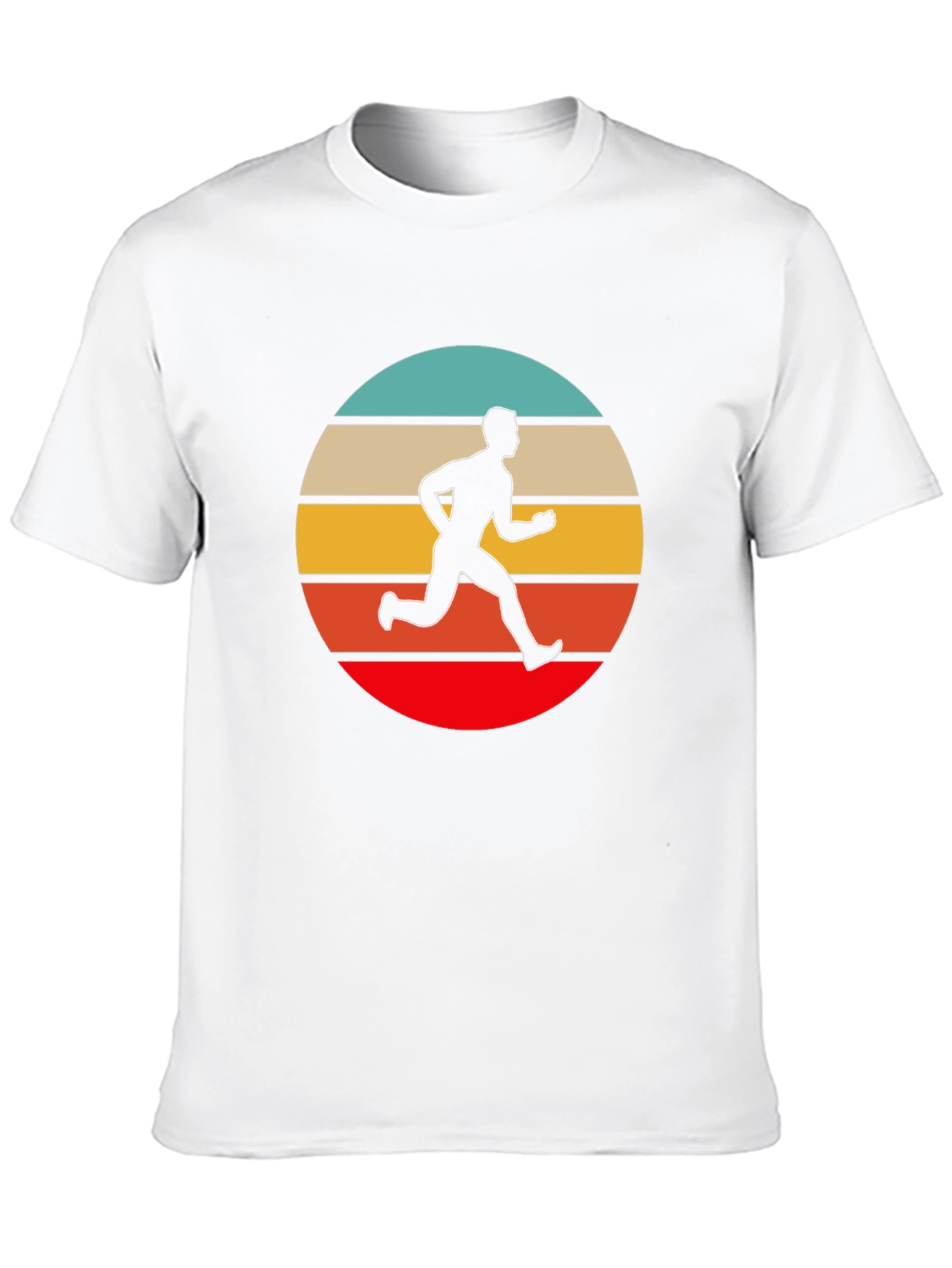 Retro Runner Graphic Tee - Black Cotton T-Shirt