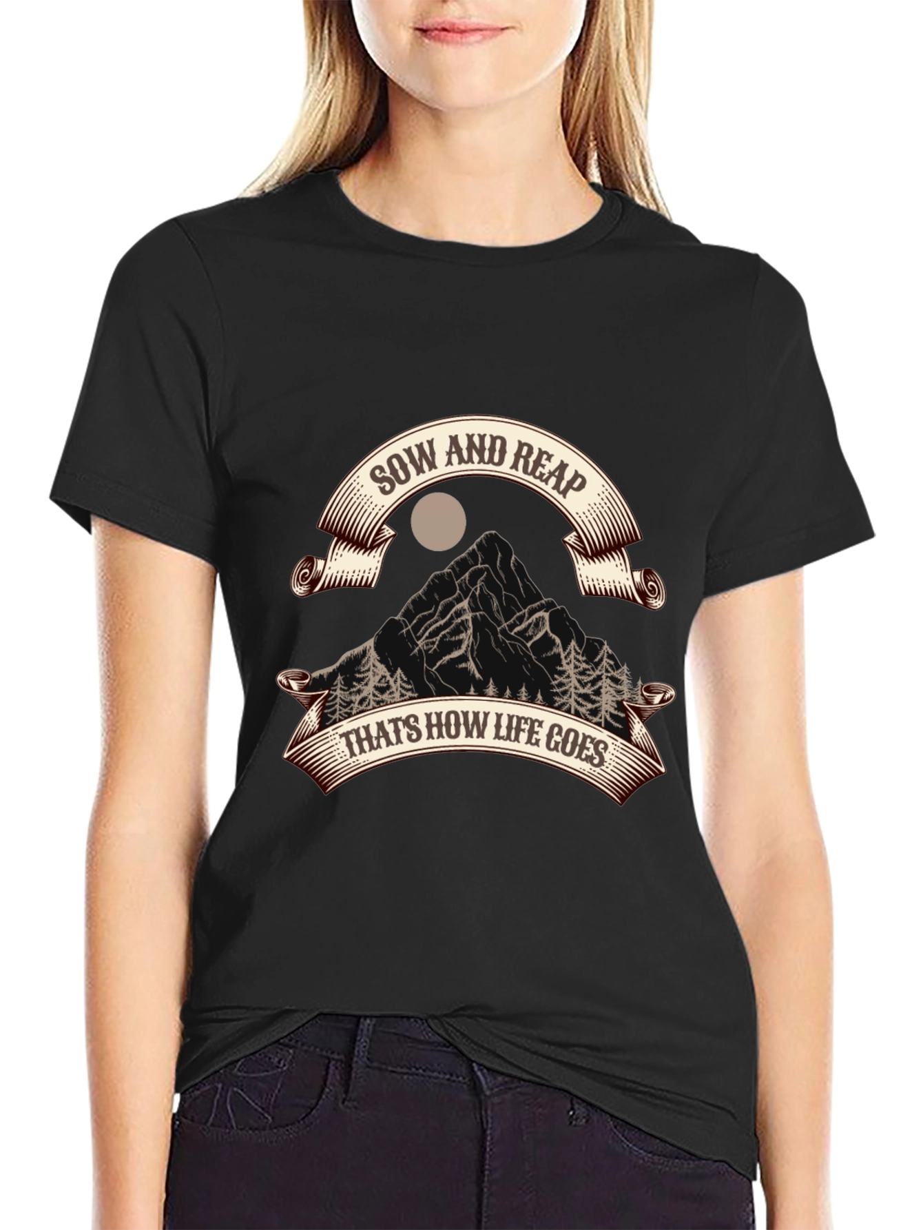 Sow and Reap Black Graphic Tee