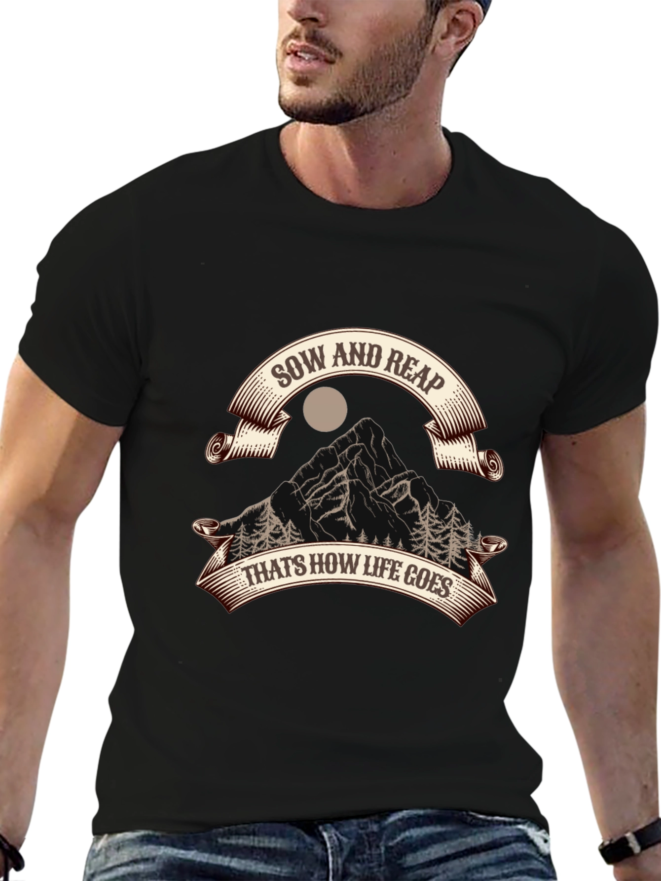 Sow and Reap Black Graphic Tee