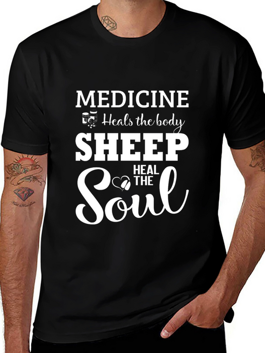 Medicine Heals Body Sheep Heal Soul T-Shirt