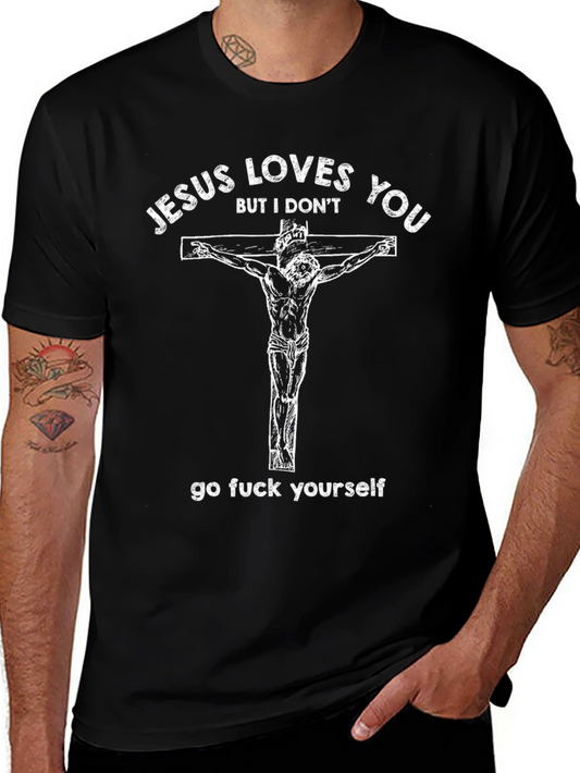 Offensive Jesus Loves You Graphic Tee