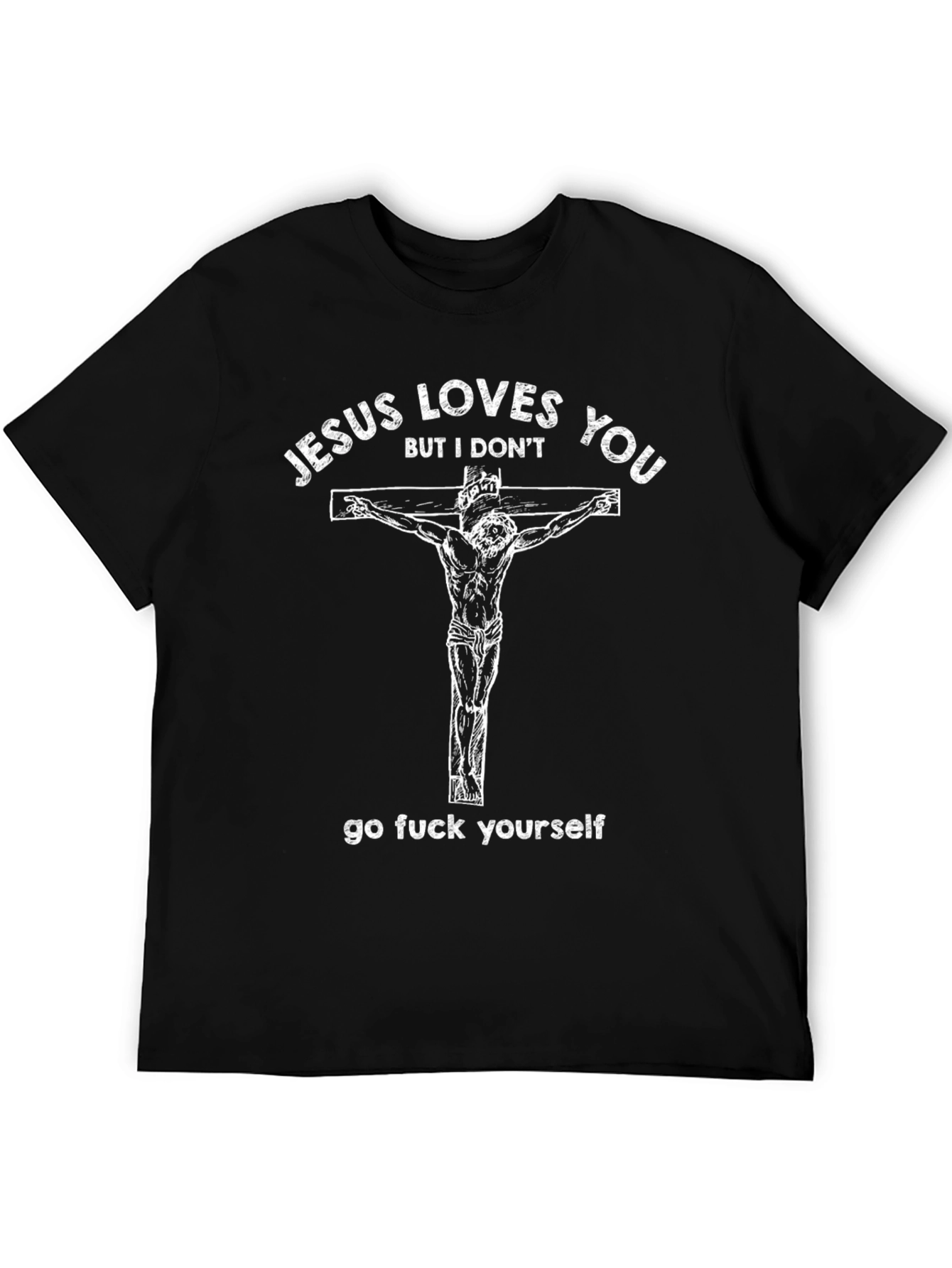 Offensive Jesus Loves You Graphic Tee