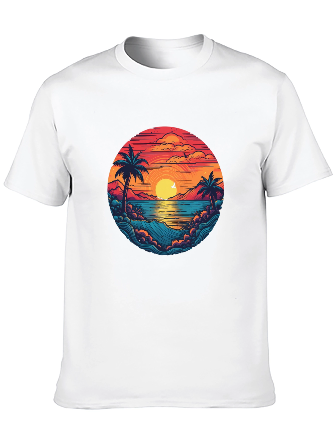 Sunset Beach Graphic Tee - Stylish Vacation Vibes